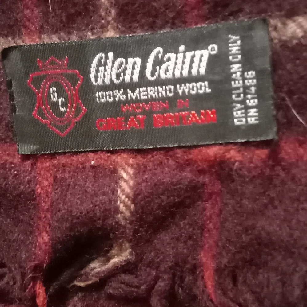 *RARE*!! Glen Cairn 100% Merino Wool Scarf Woven in Great Britain-Size: 45